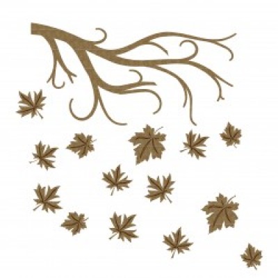 Creative Embellishments - Chipboard «Branch and Leaves»